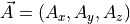 \vec{A} = (A_x, A_y, A_z)