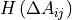 H \left(\Delta A_{ij}\right)