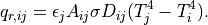 q_{r,ij} = \epsilon_j A_{ij} \sigma D_{ij} (T_j^4 - T_i^4).
