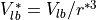 V_{lb}^* = V_{lb} / r^{*3}