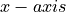 x-axis