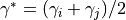 \gamma^* = (\gamma_i+\gamma_j)/2