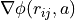 \nabla\phi(r_{ij},a)
