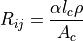 R_{ij} = \frac{\alpha l_c \rho}{A_c}