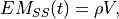 EM_{SS}(t) = \rho V,