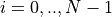 i=0,..,N-1