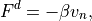 F^d = -\beta v_n,