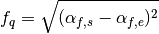 f_q = \sqrt{(\alpha_{f,s} - \alpha_{f,e})^2}