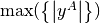 \max(\left\{\left|y^A\right|\right\})