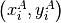 \left( x^A_i, y^A_i \right)