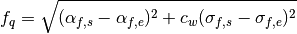 f_q = \sqrt{(\alpha_{f,s} - \alpha_{f,e})^2+ c_w (\sigma_{f,s} - \sigma_{f,e})^2 }
