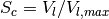 S_c = V_{l}/V_{l,max}
