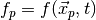 f_p = f(\vec{x}_p,t)