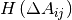 H \left(\Delta A_{ij}\right)
