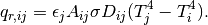 q_{r,ij} = \epsilon_j A_{ij} \sigma D_{ij} (T_j^4 - T_i^4).