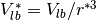 V_{lb}^* = V_{lb} / r^{*3}