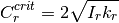 C_r^{crit} = 2 \sqrt{I_r k_r}