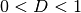 0 < D < 1