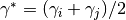 \gamma^* = (\gamma_i+\gamma_j)/2