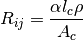 R_{ij} = \frac{\alpha l_c \rho}{A_c}