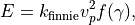E = k_{\mathrm{finnie}} v_p^2 f(\gamma),