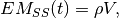 EM_{SS}(t) = \rho V,
