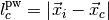 l_c^{\mathrm{pw}} = \left| \vec{x}_i - \vec{x}_c \right|