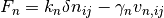 F_n = k_n \delta n_{ij} - \gamma_n v_{n,ij}
