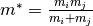 m^* = \frac{m_i
m_j}{m_i + m_j}